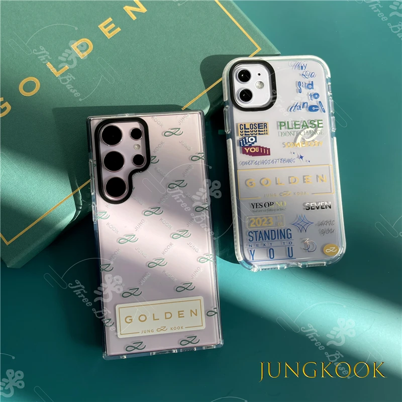 

Phone case JUNGKOOK Golden For Samsung galaxy S23 S23Ultra S23+ S22+ S21 S21FE S20FE S20Ultra S10E S23FE Note20 A53 A14 A73 A24