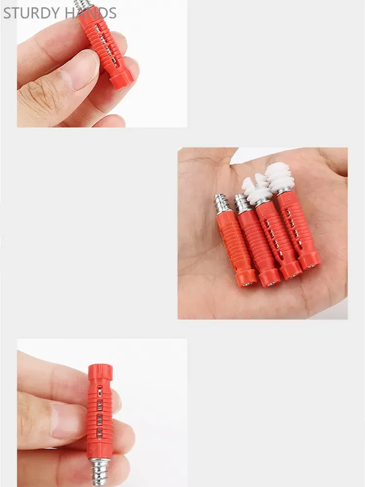 20pcs/lot Panel Closet Wooden Furniture 2-in-1 Connector Kit Hidden Invisible Connector Hardware Tool Woodworking Accessories