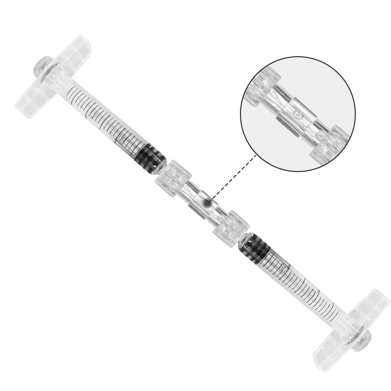 Medical Syringe Connector Hyaluron Disposable Upgraded Version Of Luer Thread Double Connector Pneumatic Device Syringe Connector 10 Pcs a Pack