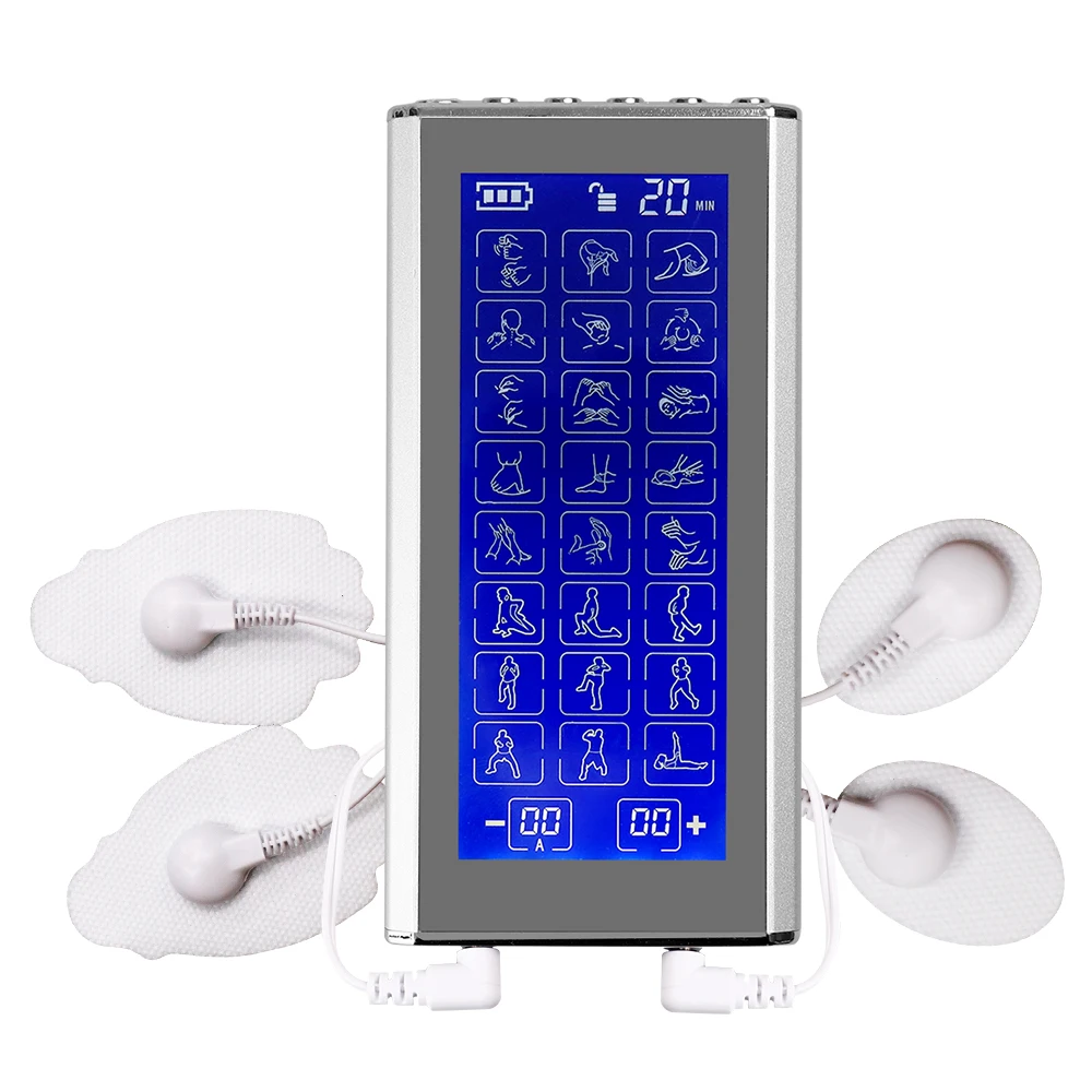 

Portable 24 Modes Tens Unit Massager Low Frequency Therapy Device EMS Muscle Stimulator Massage Relax Pain Relief Fat Burner