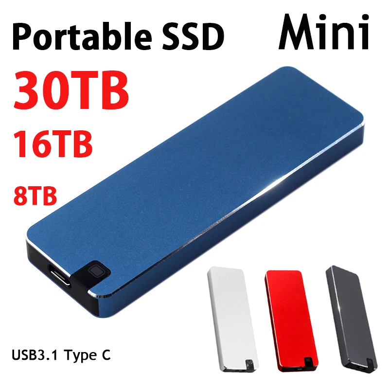 Solid State Hard Disk Mobile High Capacity Storage 30TB 16TB 8TB