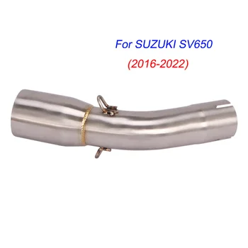 Escape Motorcycle Mid Connect Tube Middle Link Pipe Stainless Steel Exhaust System For SUZUKI SV650 2016-2021