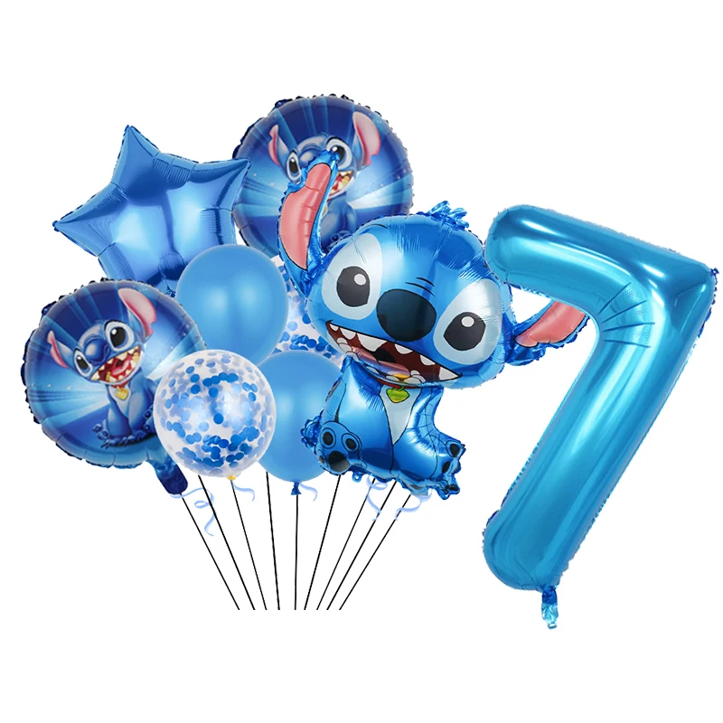 thumbnail image 1 of Suministros de decoración para fiestas de cumpleaños con temática de Disney Stitch, vajilla para niños de Lilo Stitch, plato, globo en ángulo para obsequios de baby shower, 1 of 5