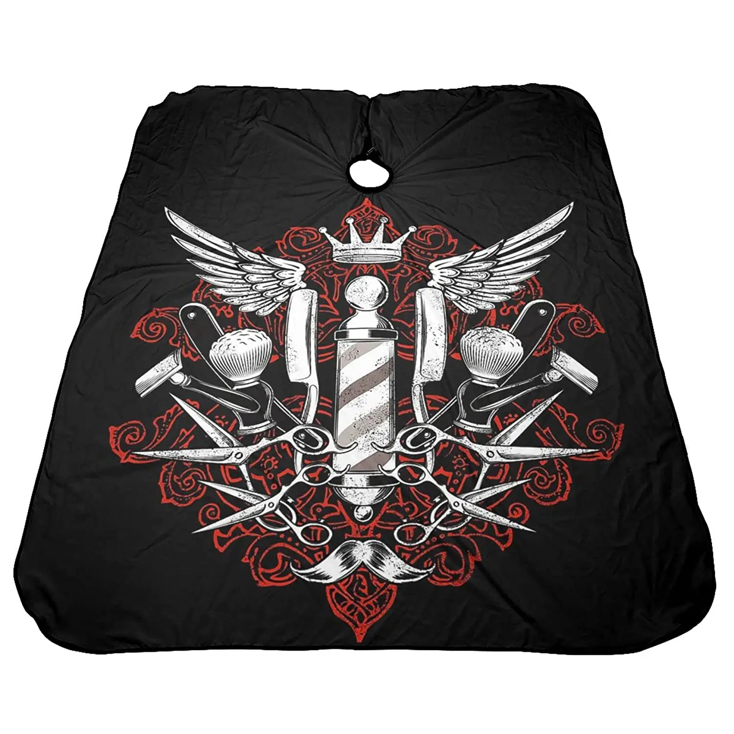 Professional Barber Pattern Cape Hair Stylist Salon Haircut Gown Hair Cutting Apron with Adjustable Closure Salon Cutting Shirt haircut cape hairdressing cape