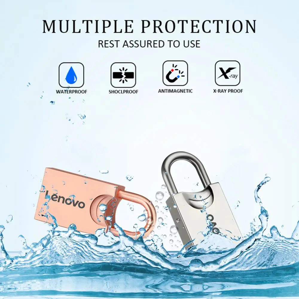 Lenovo 2TB USB Flash Drive USB3.0 Pen Drive Waterproof Pendrive 520MB/S Flash Disk 1TB Memoria Usb For Ps4 PS5 usb flash drive flash drive pen drive