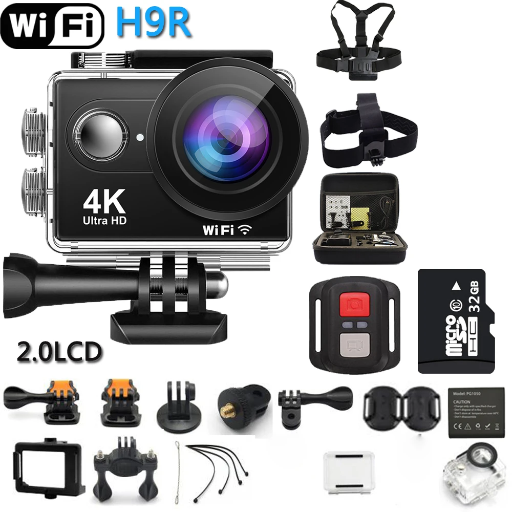 Original 2023 New Action Camera H9R Ultra HD 4K WiFi Remote Sports
