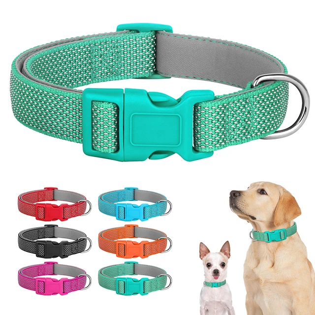 6 Colors Reflective Pet Dog Collar Breathable Nylon Dog Collars Necklace Adjustable Puppy Collars for Small Medium Dogs Pug 6 Colors Reflective Pet Dog Collar Breathable Nylon Dog Collars Necklace Adjustable Puppy Collars for Small Medium Dogs Pug