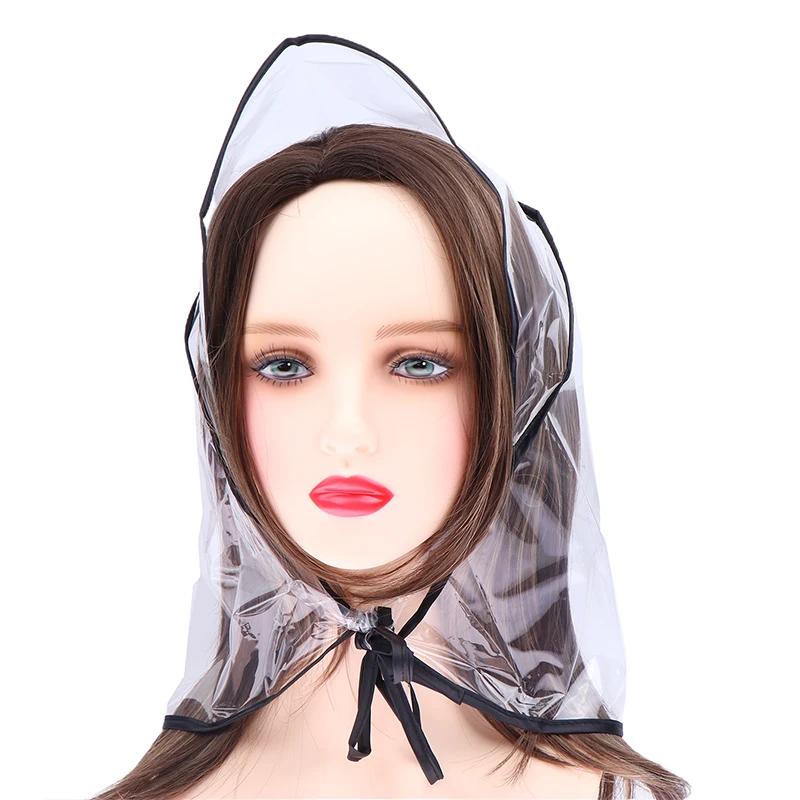 Protect Hairstyle Rain Hat Plastic Bonnet For Women And Lady Clear Keep You Hair Looking Perfect Even After A Rain Shower 1Pcs