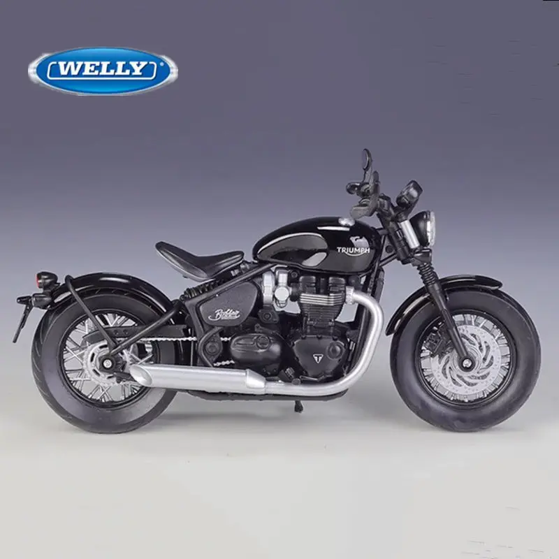 WELLY 1:12 トライアンフボンネビルボバー合金レーシングバイクモデル