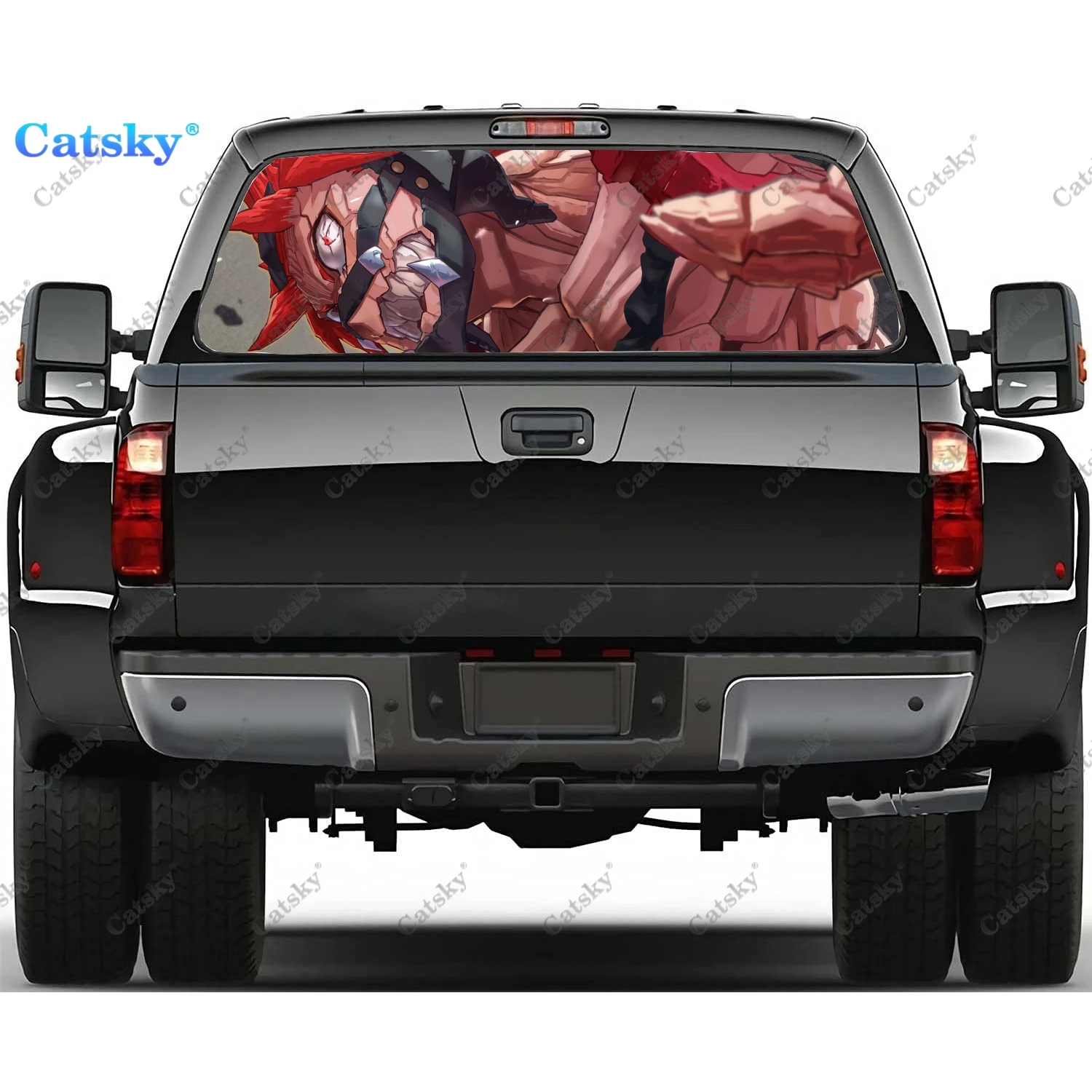 

Наклейки на задние окна моя геройская Академия для грузовика, наклейка на окна пикапа, тинт для заднего стекла, графическая перфорированная виниловая наклейка для грузовика