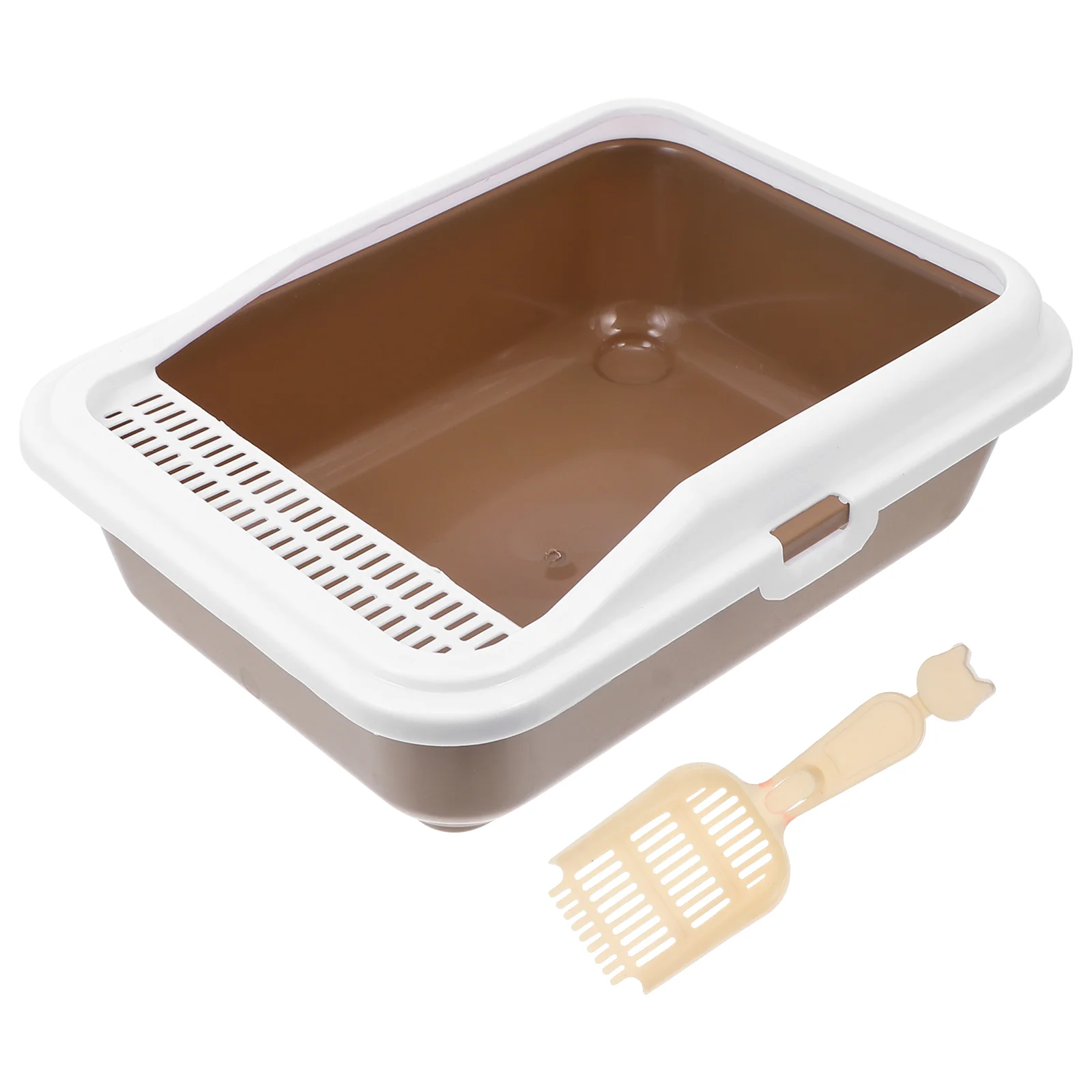 

Cat Litter Box Pan Potty Splash-proof Toilet Oversized Kitten Plastic Pet Bedpan
