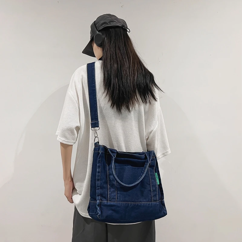 Denim Tote Bags For Women High Street Shoulder Bag Female
