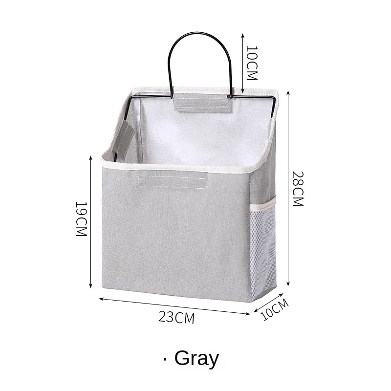 Hanging Bag Dormitory Storage Bag Wall-mounted Wall Fabric Desktop Cotton Linen Finishing Storage Bag #3617 6