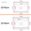 Nanometer Gold Double Cover Cloaking Kitchen Sink 304 Stainless Steel 3 Holes Handmade Single Large Size Kitchen Hidden Sinks 5
