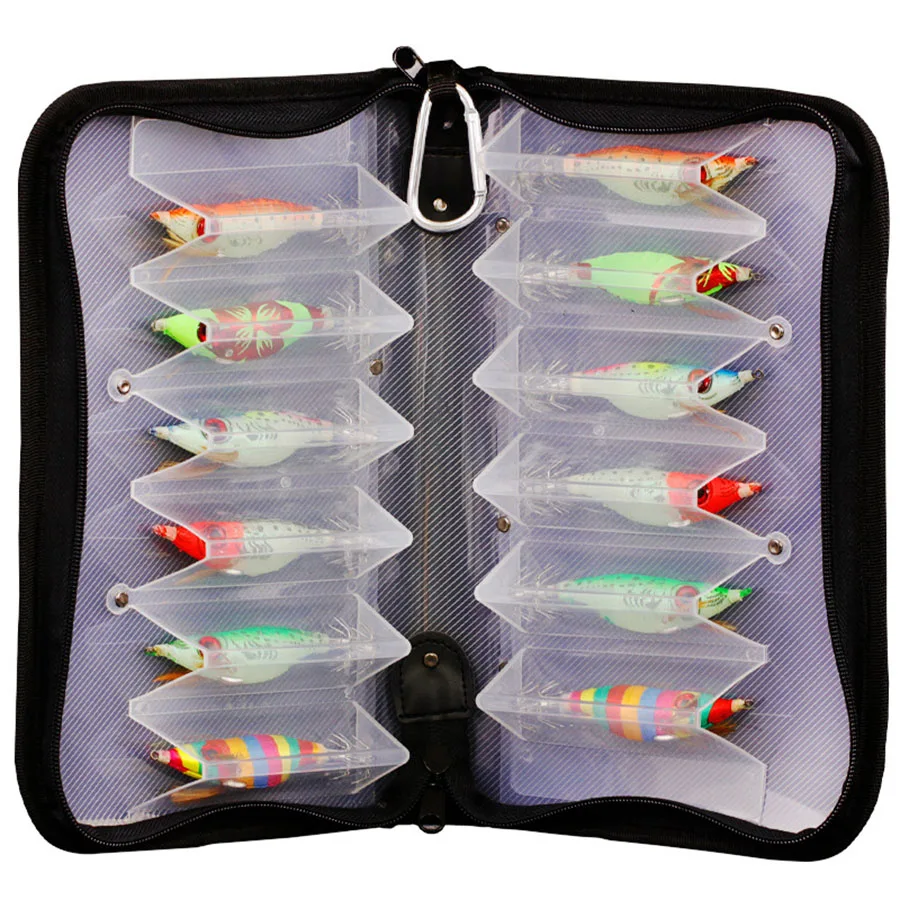 Squid Jigs Big Eyed Shrimp Prawn Lures with Enhanced Hook for