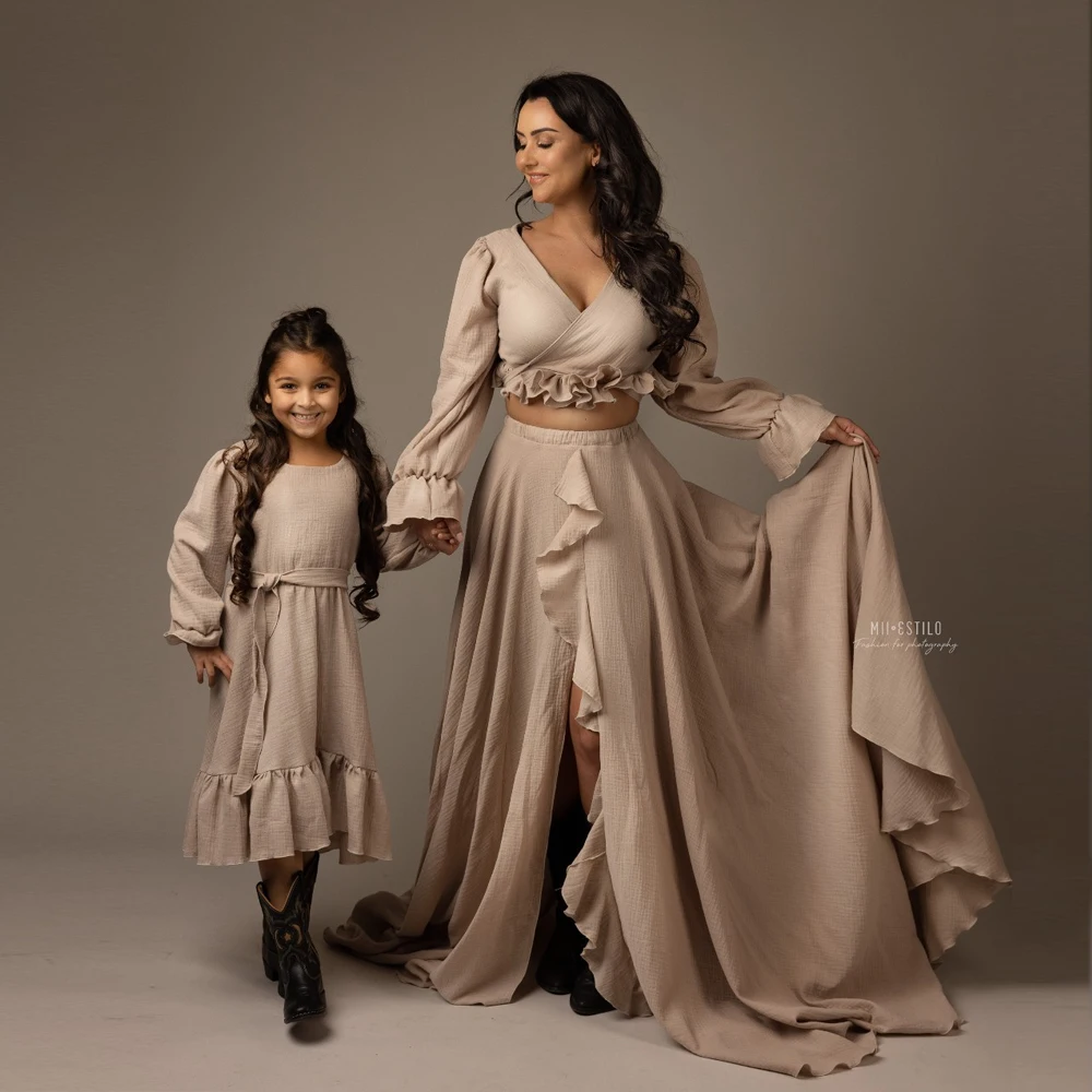 بوهو فساتين الأمومة القطن قطعتين مجموعة استحمام ال...