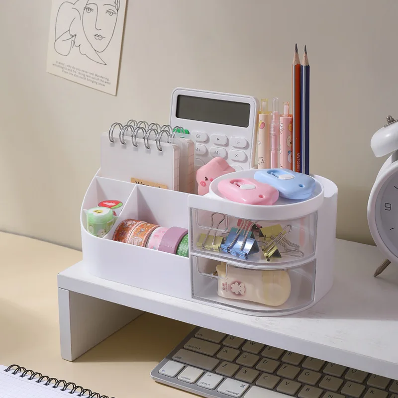 White Drawer Makeup Storage Box Large Capacity Plastic Jewelry Cosmetic Organizer Lipstick Skin Care Sundries Container for Home 4