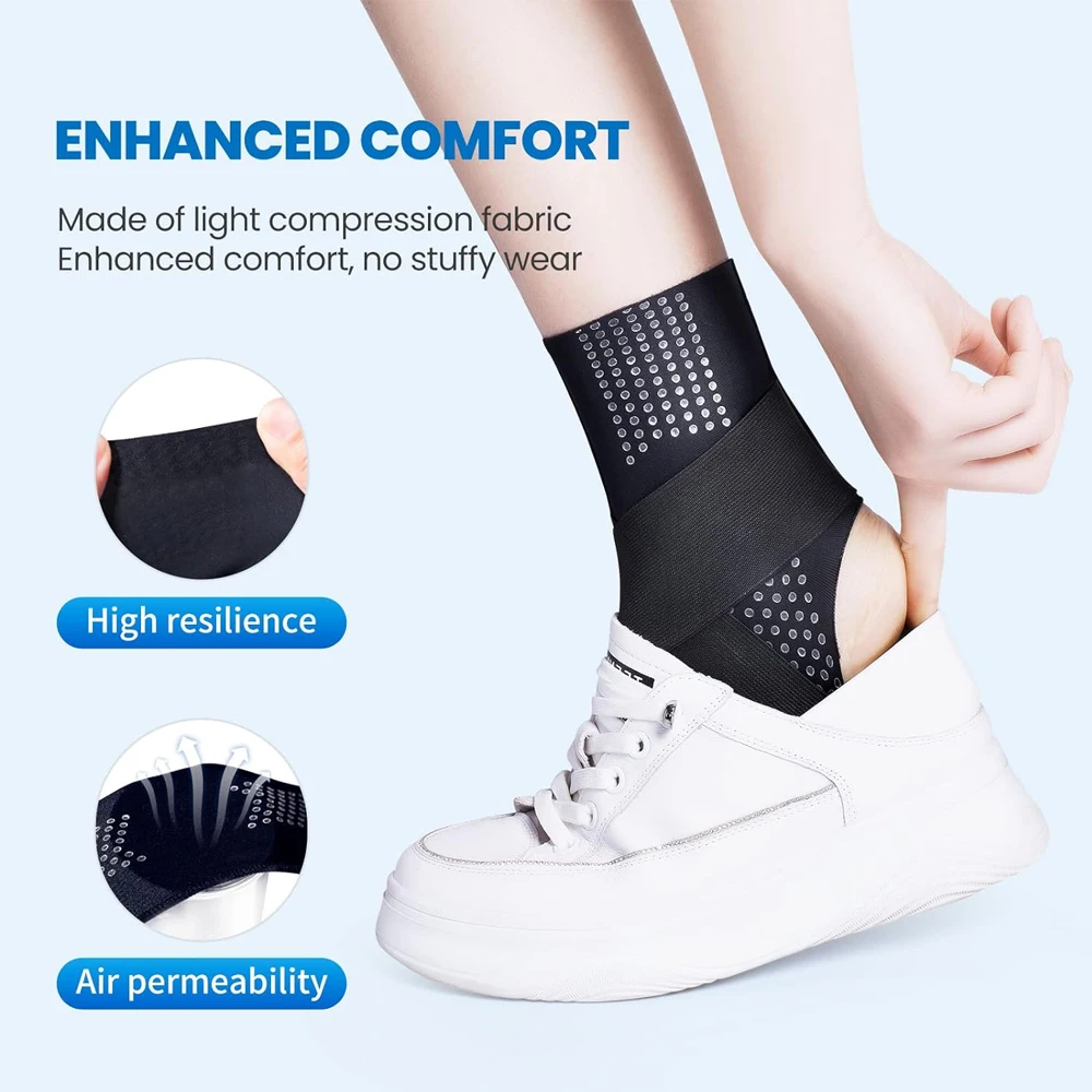 Adjustable Compression Ankle Sleeve Socks Brace for Tendonitis Swelling Pain 1Pcs Women Men