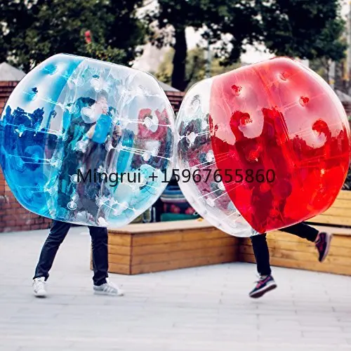 1.5M 5ft Inflatable Bubble Football Soccer Ball with Colored Dots for Adult, TPU PVC Body Zorb Bumper Ball Suit, Hot Selling