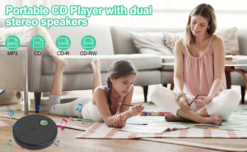 Bluetooth Speaker CD Player Fetal Student Learning Education Repeating Machine English Learning Machine Automatic Shockproof