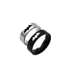 Yin Yang Bat Stainless Steel Couple Rings Punk Black Silver Color Vampire Ring For Women Men Halloween Jewelry 1