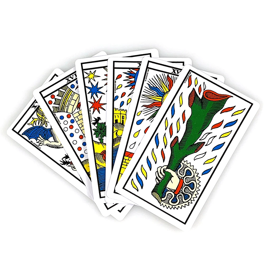 프랑스어 버전. Ancien Tarot De Marseille 카드 클래식 마르세유 타로 데크 초보자를 위한 운세 점술 타로 보드 게임