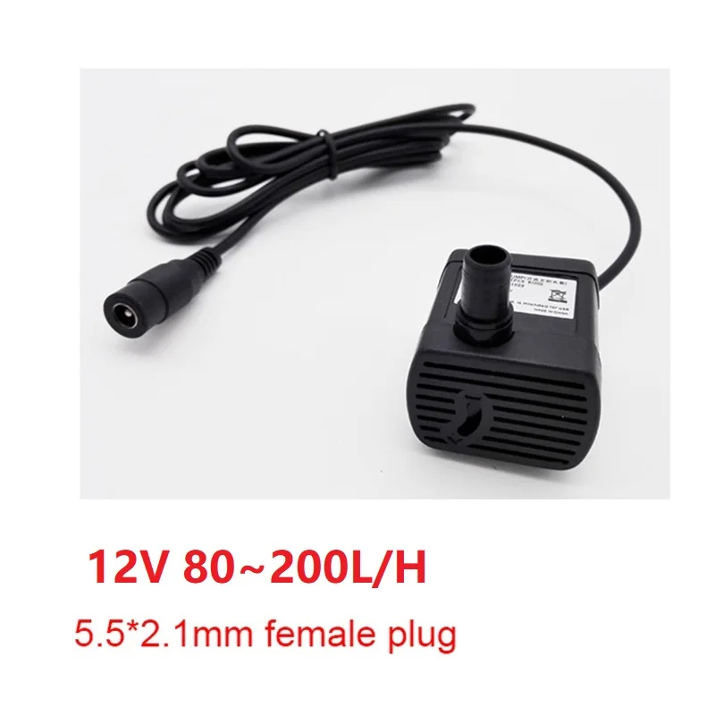 JT-1020 5.5*2.1mm or USB Connector Brushless DC 5V~12V 150L/H 12VMicro Submersible Aquarium Water Pump liquid transfer pump submersible booster pump