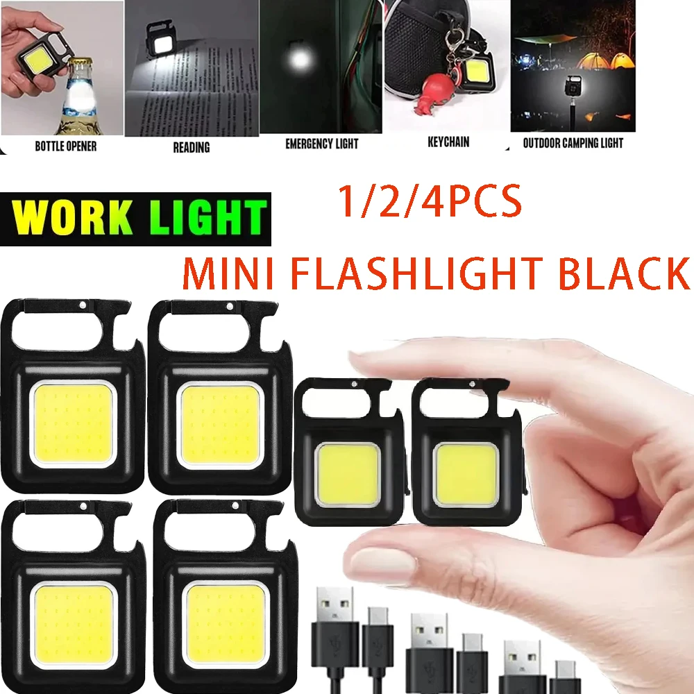 Led Flashlight Led Work Light Camping Lights Keychain Light Work Light Usb Night Light USB Rechargeable COB Work Light Multifunctional Mini LED Flashlight For Camping Inspection Keychain Wrench Screwdriver Light