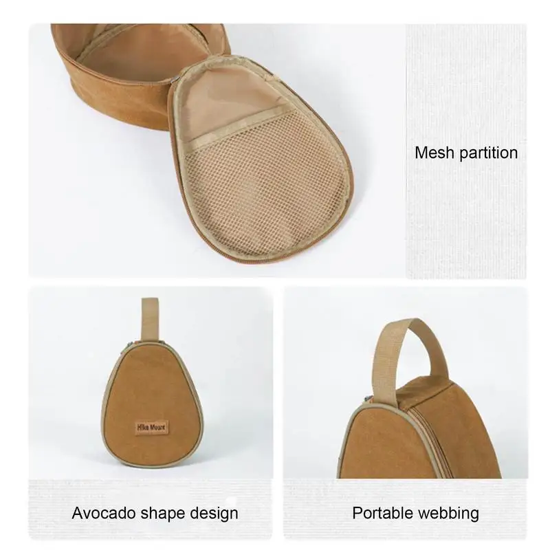 Camping Tableware Storage Bag Large Capacity Dishes Bowl Storage Pouch Travel Portable Pouch Bag Outdoor Hiking Knives Forks