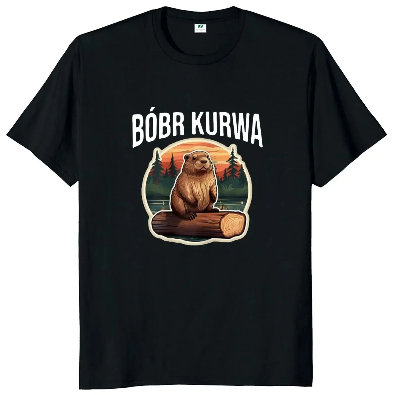 

Мужская футболка Bober Kurwa Bobr из 100% хлопка, модная одежда для пары, хипстерская одежда с персонализированным рисунком и коротким рукавом, высокое качество
