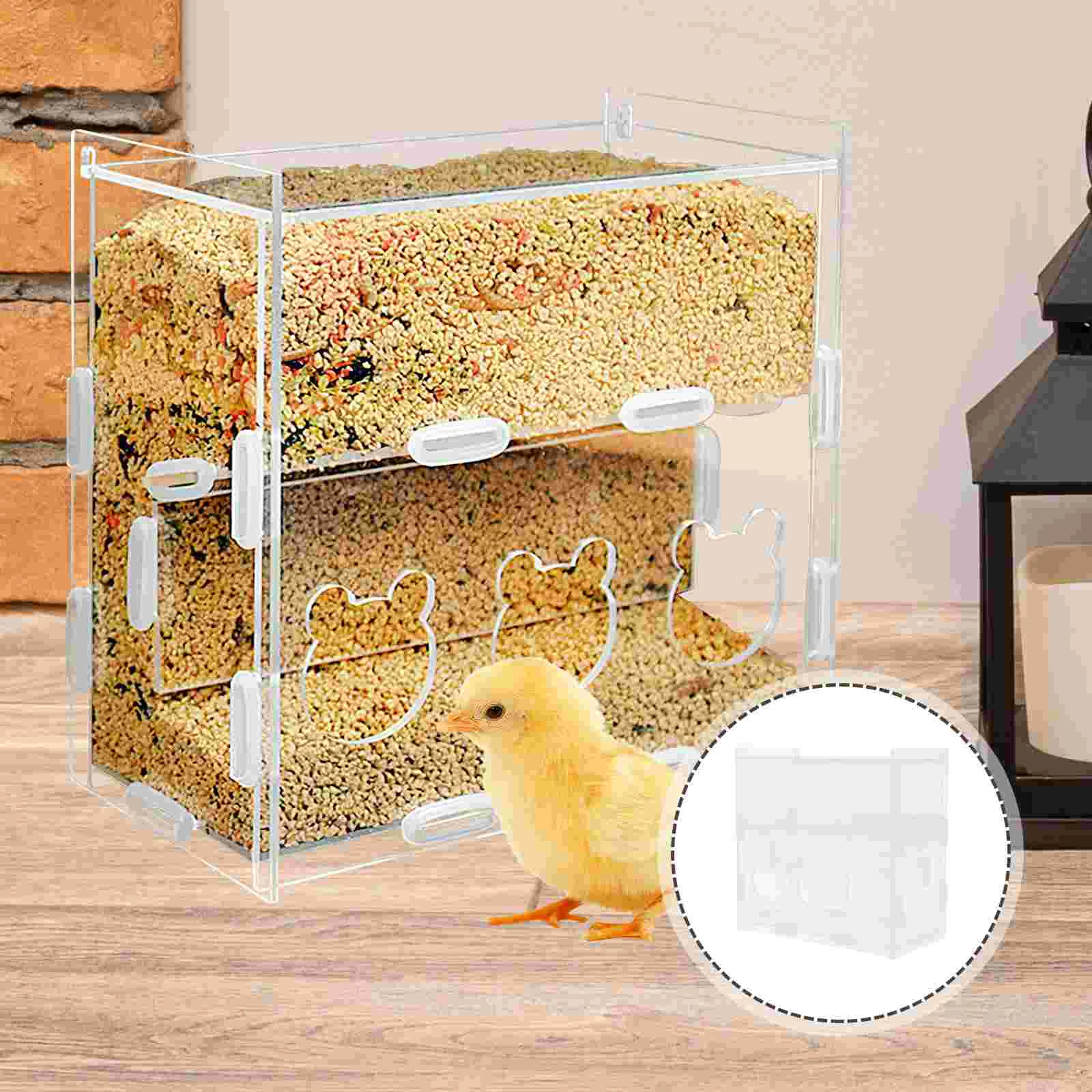 

Chick Feeder Automatic Food Feeding Tool Poultry Case Rutin Chicken Bowl Containers