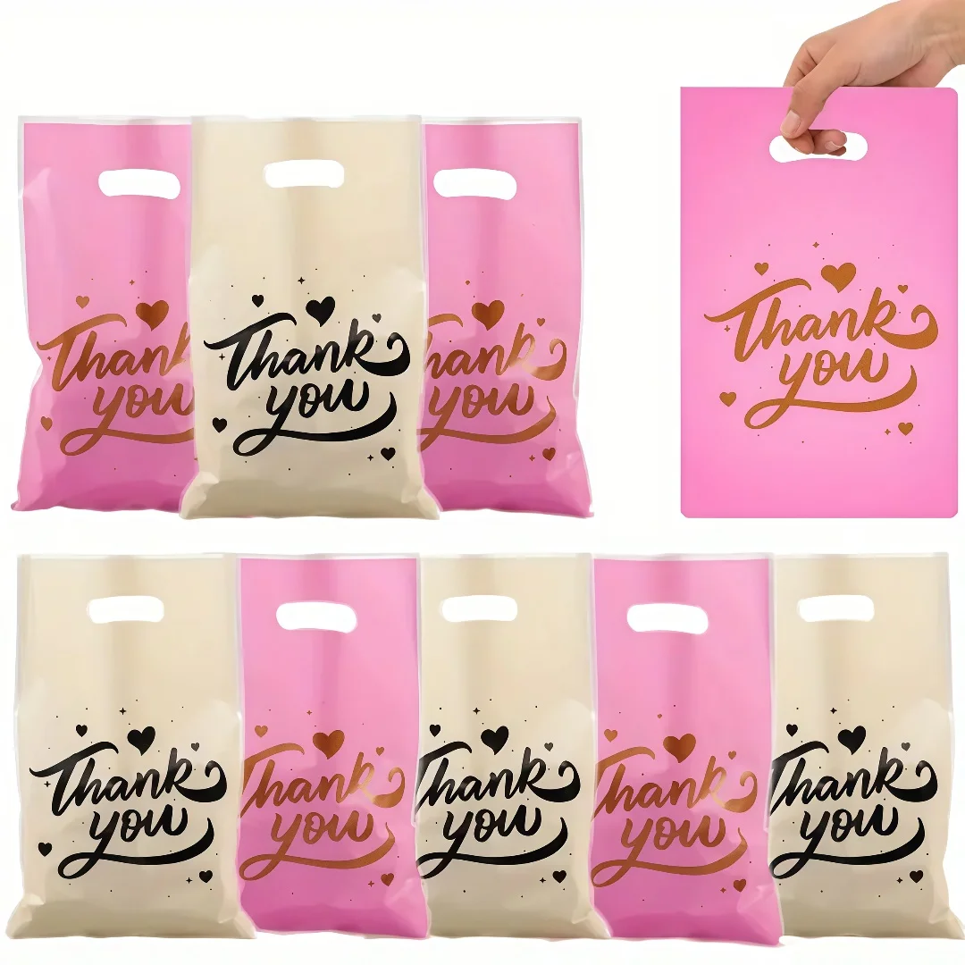 10/30/50/100 Stück Love Thank You Geschenk hochwertige Tragetasche für Party, Abschlussfeier, Souvenir, Weihnachtsgeschenktüte