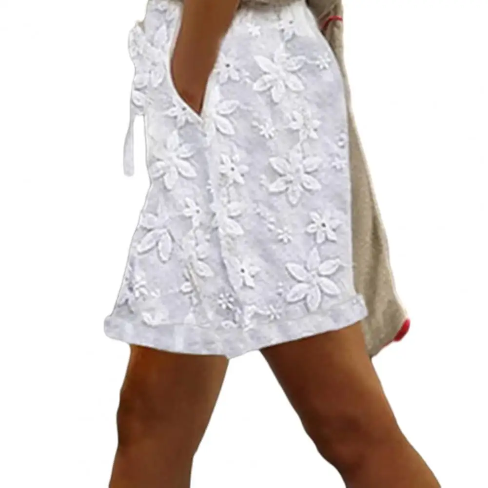 

Lady Shorts Chic Soft Elastic Waist High Waist Holiday Beach Shorts Female Clothes Women Shorts Lady Summer Shorts