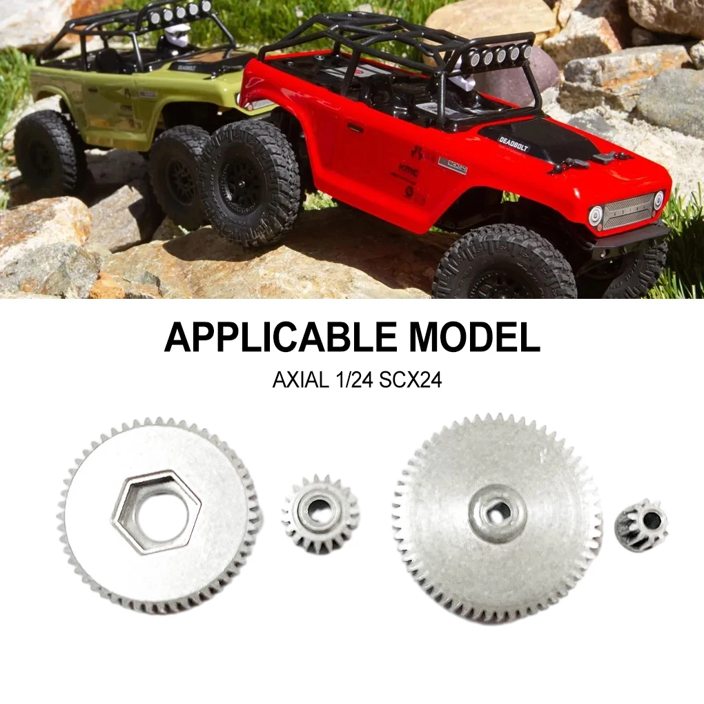 

RCGOFOLLOW 1/24 Steel Hardened Gear RC Upgrade Part Rc Gear For Axial SCX24 RC Car Part RC Car Accessories Replacement