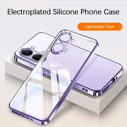 Clear Plating Silicone Soft Shockproof Full Protection Case for Poco M8 (PURPLE)