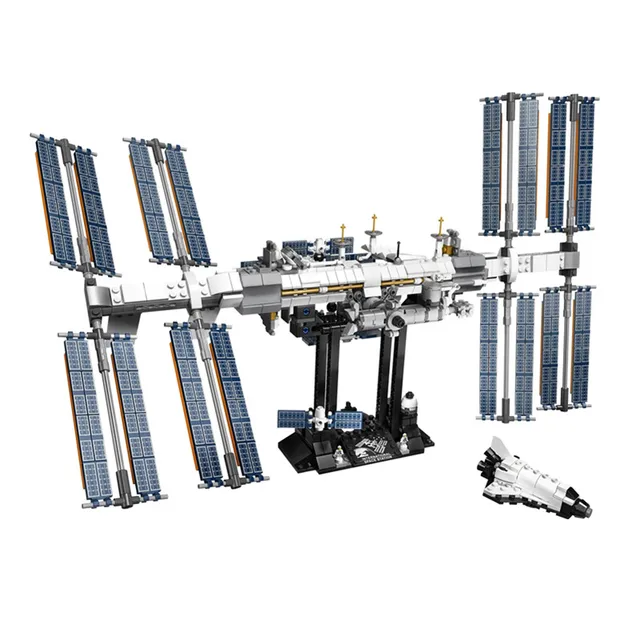 USA Apollo International Space Station 11 Lunar Moudle Lander Technical Discovery Building Block Brick Kid Toy 10266 21321 10283 5