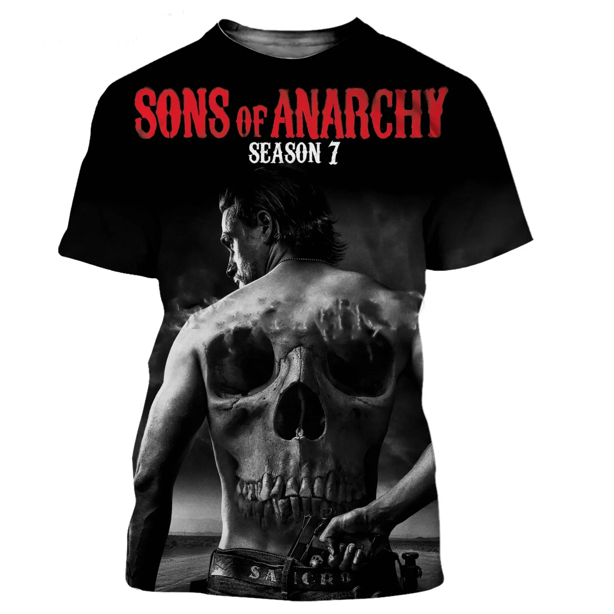 

Men and women's anarchic children 3D printed T-shirt, Harajuku style street clothing, summer top, shipped directly