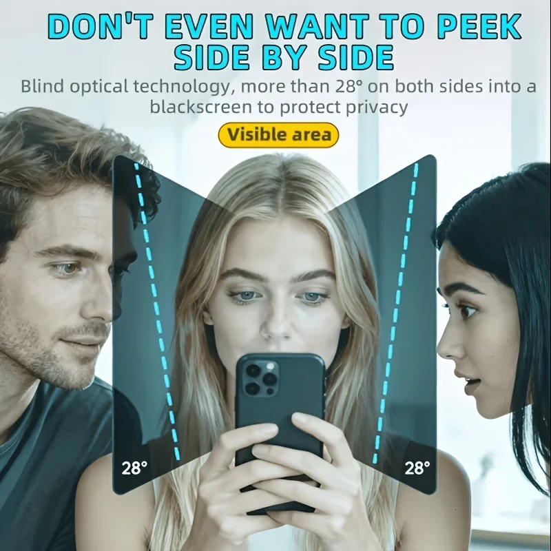 Dual Pack Privacy Tempered Glass Screen Protectors with Anti-Peeping Technology