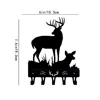 1pc Iron Crafts, Deer Family Key Rack Hanger - 6 inch Wide Metal Wall Art Wall-mounted，Hooks，Key holder，key hanger，Towel Rack 2