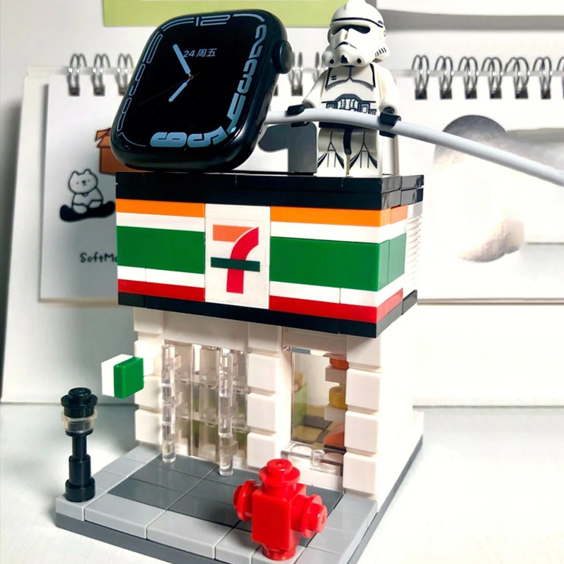 Building Block Charging Station Watch Stand Holder Display Apple Support Watch-Charging Bracket Robot Iwatch Accessories Gift
