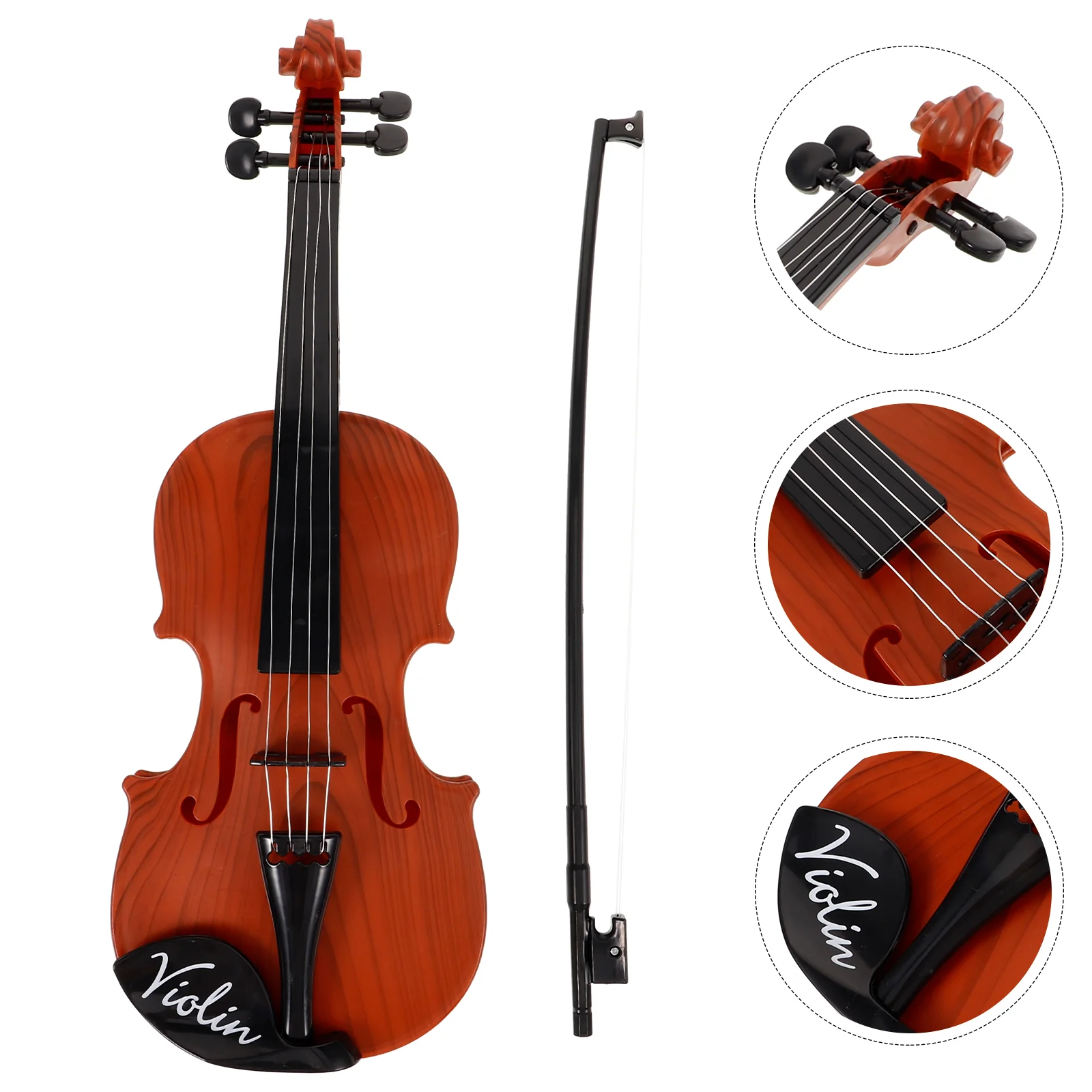 

Simulated Violin Model Toddler Instrument Toy Photo Prop Kids Musical Plaything Plastic Children Realistic