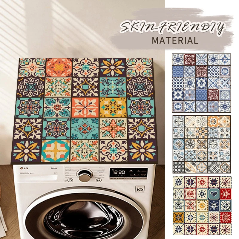 Waterproof  Washing Machine Dust Cover Oven Microwave Refrigerator Fridge Top Protector Mat Coffee Drain Pad Table Placemat