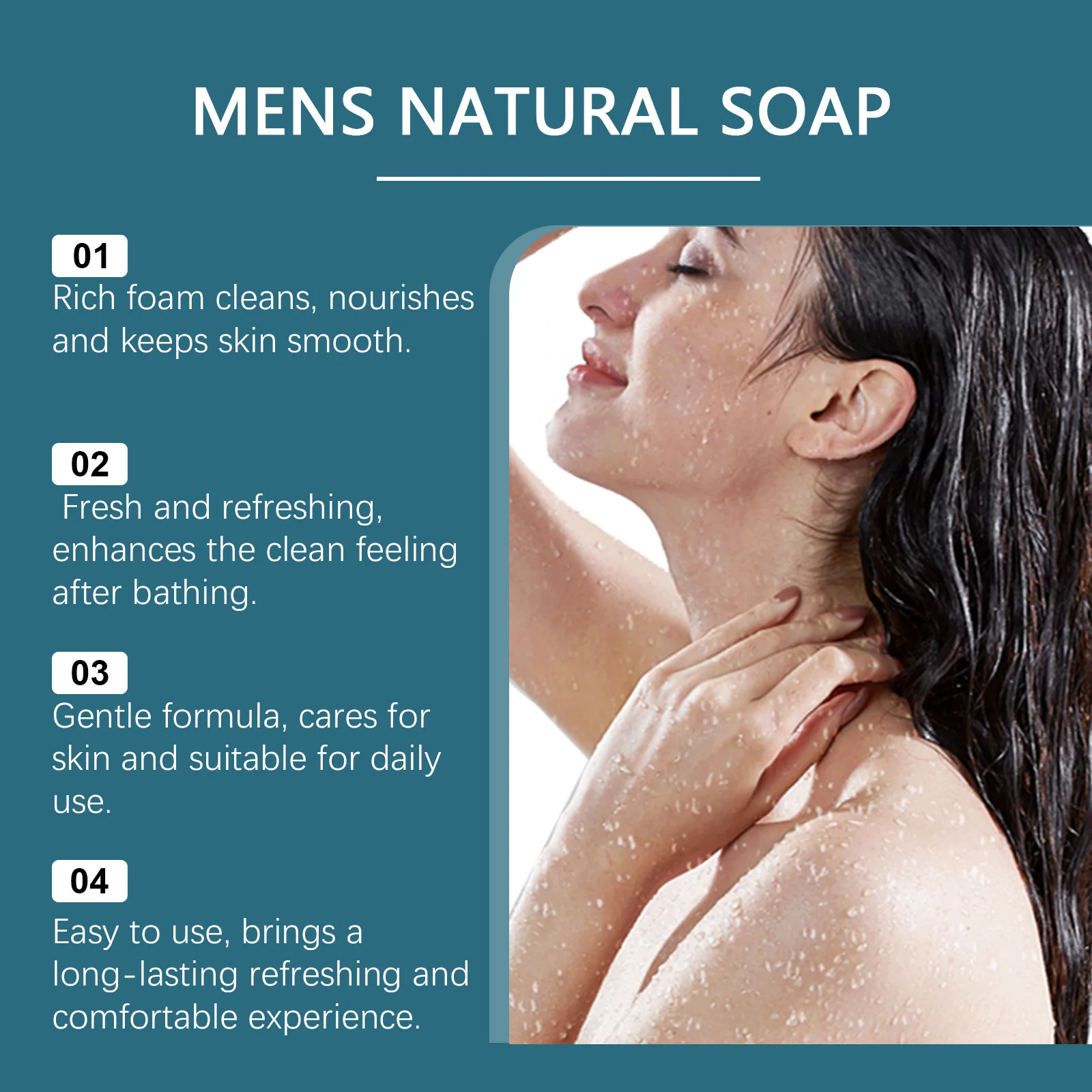 Body Soap - Deep Cleansing, Gentle Nourishment, Oil Control & Odor Removal, Moisturizing, Refreshing & Fragrant for Clean Skin