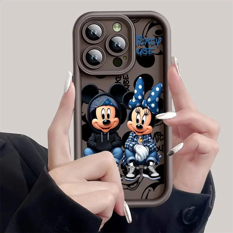 thumbnail image 1 of Disney-funda suave de Mickey y Minnie Mouse para iPhone, carcasa bonita para modelos 16, 13 Mini, SE, 15ProMax, 14 Plus, 12 Pro, 11 Pro, 8, 7, XR, XS Max, 1 of 5