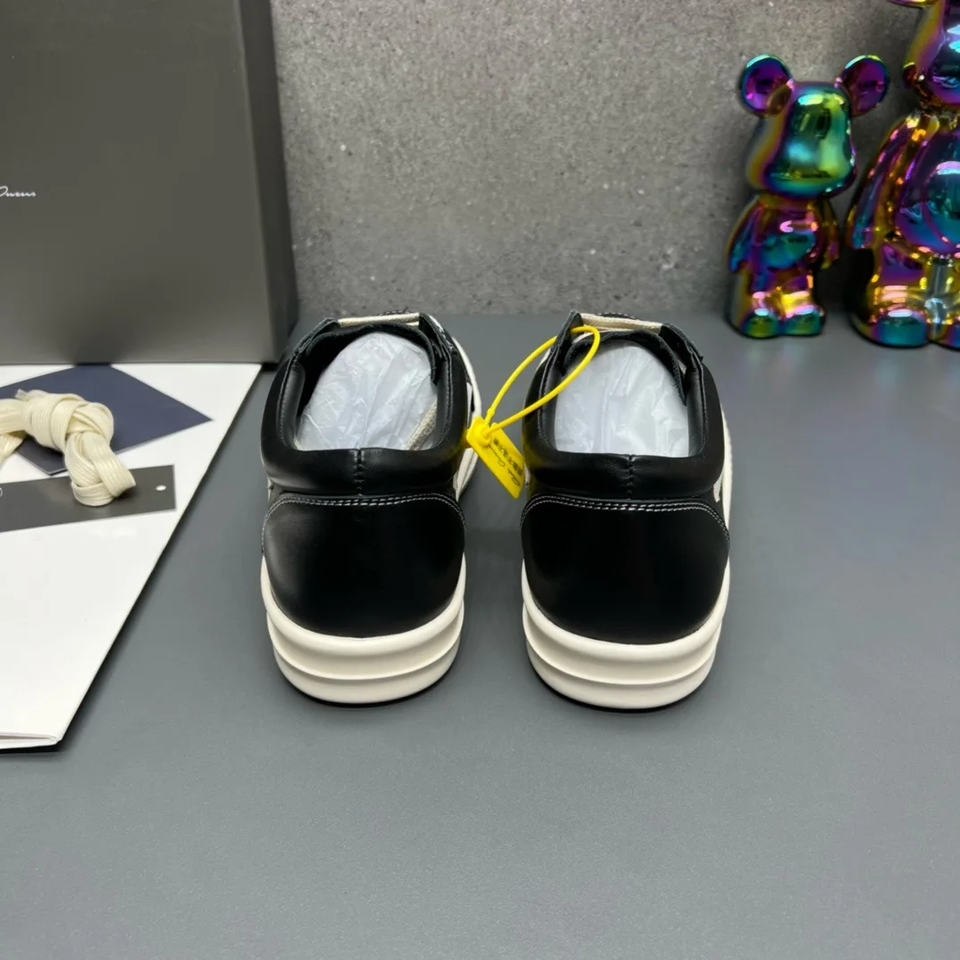 Women Rick shoes Inverted Triangle High Street Owens Leather Flat Shoes Increase Simple Fashion Couple