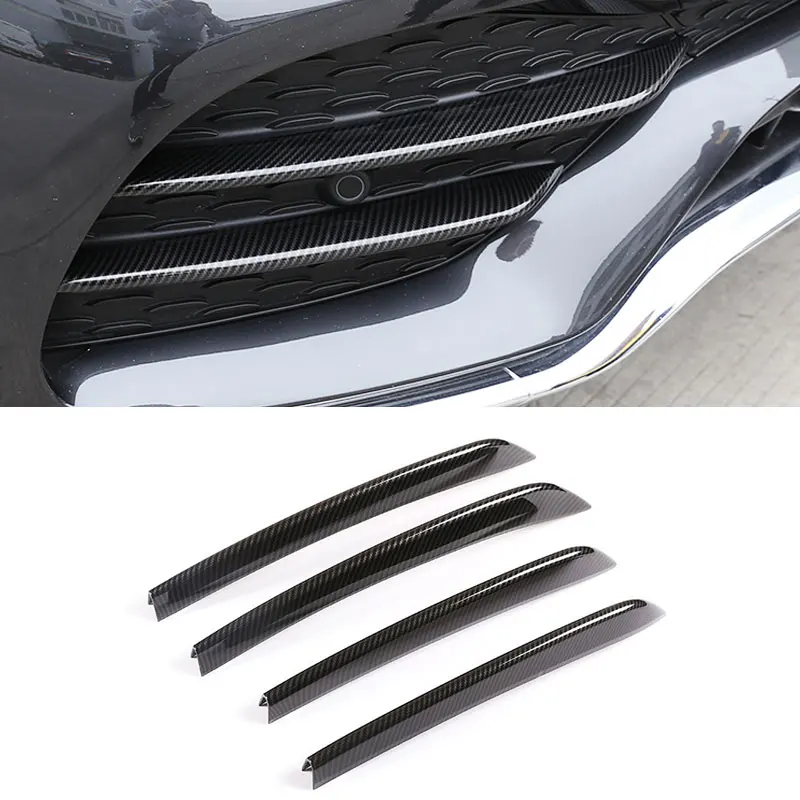 

For Mercedes Benz GLC Class X253 2020 Carbon Fiber Texture Front Fog Light Lamp Strips Air Intake Grille Cover Protective Trim