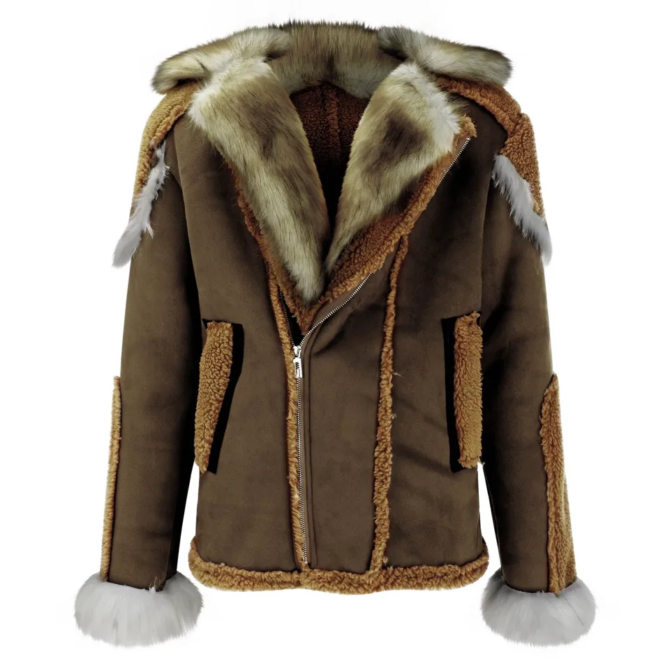 Men Plus Size Vintage Faux Leather Jacket