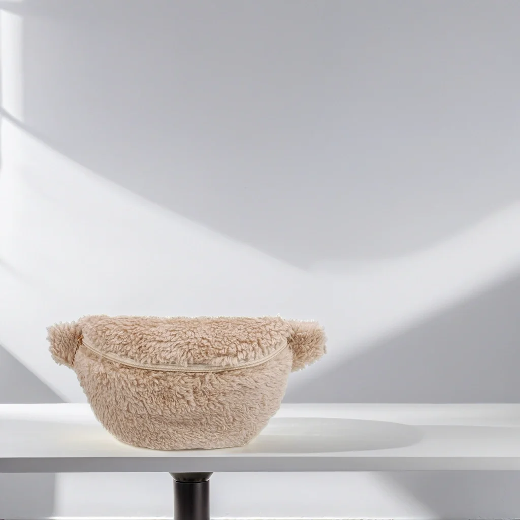 Winter Waist Bag - Crossbody Bag - Plush Commuter Bag