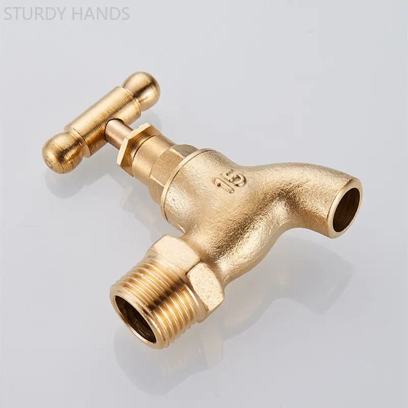 

Wall Mount Brass Water Tap Outdoor Garden Faucet Washing Machine Mop Taps Bathroom Single Cooled Faucets Kitchen Accessories