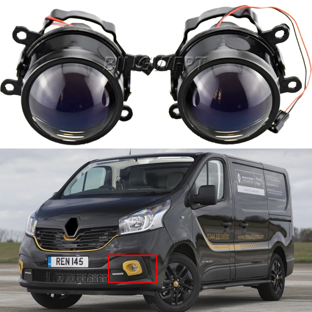 

NEW High Quality Fog Lights Bixenon Lens for Renault Trafic 3 X82 Nissan NV300 2016 2017 2018 2019 2020 H11 HID Projector lenses